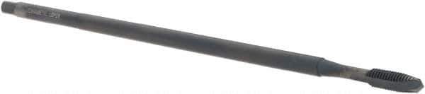 Kennametal - #10-32 UNF 3 Flute H3 Oxide Finish High Speed Steel Spiral Point Extension Tap - Plug Chamfer, 6" OAL, 2B/3B Class of Fit, Series T820 - Exact Industrial Supply