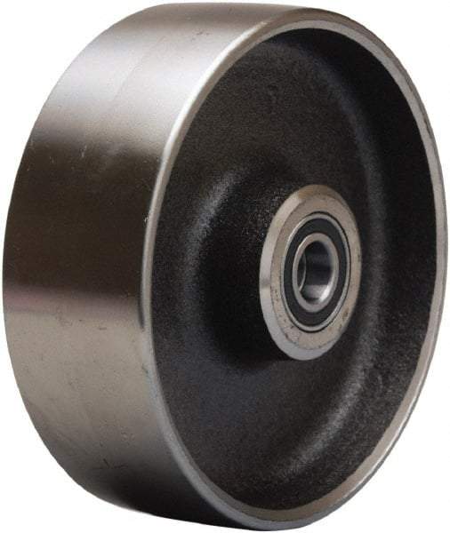 Hamilton - 6 Inch Diameter x 2 Inch Wide, Forged Steel Caster Wheel - 2,500 Lb. Capacity, 2-1/4 Inch Hub Length, 1/2 Inch Axle Diameter, Precision Ball Bearing - USA Tool & Supply