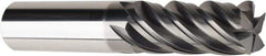 American Tool Service - 1", 1-3/4" LOC, 1" Shank Diam, 4" OAL, 5 Flute, Solid Carbide Square End Mill - Single End, AlCrN Finish, Spiral Flute, Variable° Helix, Centercutting, Right Hand Cut, Right Hand Flute - USA Tool & Supply