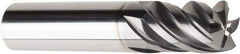 American Tool Service - 1/2", 3/4" LOC, 1/2" Shank Diam, 2-1/2" OAL, 5 Flute, Solid Carbide Square End Mill - Single End, AlCrN Finish, Spiral Flute, Variable° Helix, Centercutting, Right Hand Cut, Right Hand Flute - USA Tool & Supply