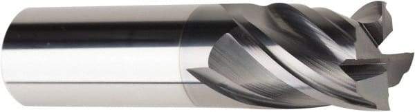 American Tool Service - 5/8", 3/4" LOC, 5/8" Shank Diam, 3" OAL, 4 Flute, Solid Carbide Square End Mill - Single End, AlCrN Finish, Spiral Flute, Variable° Helix, Centercutting, Right Hand Cut, Right Hand Flute - USA Tool & Supply