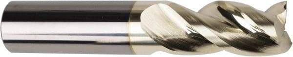 American Tool Service - 1", 1-3/4" LOC, 1" Shank Diam, 4" OAL, 3 Flute, Solid Carbide Square End Mill - Single End, ZrN Finish, Spiral Flute, Variable° Helix, Centercutting, Right Hand Cut, Right Hand Flute - USA Tool & Supply