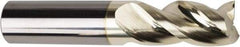 American Tool Service - 1", 1-3/4" LOC, 1" Shank Diam, 4" OAL, 3 Flute, Solid Carbide Square End Mill - Single End, ZrN Finish, Spiral Flute, Variable° Helix, Centercutting, Right Hand Cut, Right Hand Flute - USA Tool & Supply