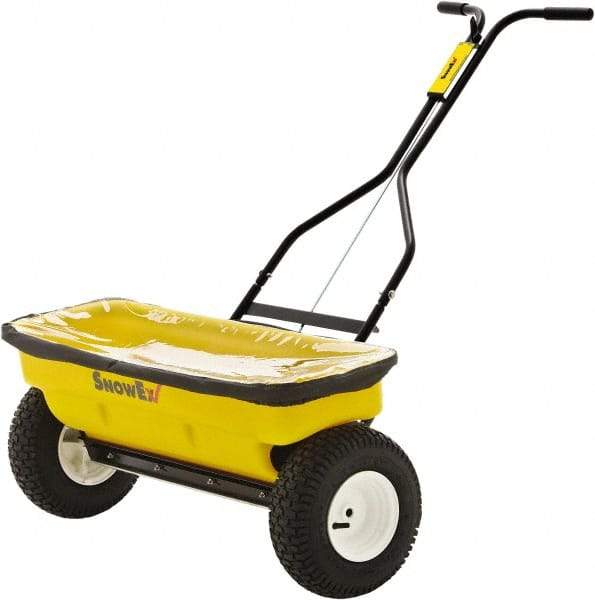 Trynex - 160 Lb Polyethylene Walk Behind Drop Landscape Spreader - 12" Pneumatic Wheels - USA Tool & Supply