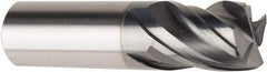 American Tool Service - 5/8", 4 Flute, Single End, Solid Carbide, 0.04" Corner Radius End Mill - 3" OAL, Right Hand Flute, 3/4" LOC, Right Hand Cut - USA Tool & Supply