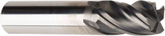 American Tool Service - 3/8", 4 Flute, Single End, Solid Carbide, 0.02" Corner Radius End Mill - 2" OAL, Right Hand Flute, 5/8" LOC, Right Hand Cut - USA Tool & Supply