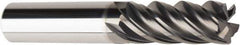 American Tool Service - 1/2", 5 Flute, Single End, Solid Carbide, 0.03" Corner Radius End Mill - 3-1/2" OAL, Right Hand Flute, 1-3/4" LOC, Right Hand Cut - USA Tool & Supply