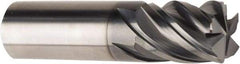 American Tool Service - 5/8", 5 Flute, Single End, Solid Carbide, 0.04" Corner Radius End Mill - 3" OAL, Right Hand Flute, 3/4" LOC, Right Hand Cut - USA Tool & Supply