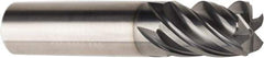 American Tool Service - 3/8", 5 Flute, Single End, Solid Carbide, 0.02" Corner Radius End Mill - 2" OAL, Right Hand Flute, 5/8" LOC, Right Hand Cut - USA Tool & Supply
