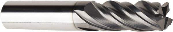 American Tool Service - 1/2", 4 Flute, Single End, Solid Carbide, 0.03" Corner Radius End Mill - 3-1/2" OAL, Right Hand Flute, 1-3/4" LOC, Right Hand Cut - USA Tool & Supply