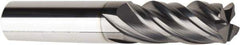 American Tool Service - 1/2", 4 Flute, Single End, Solid Carbide, 0.03" Corner Radius End Mill - 3-1/2" OAL, Right Hand Flute, 1-3/4" LOC, Right Hand Cut - USA Tool & Supply