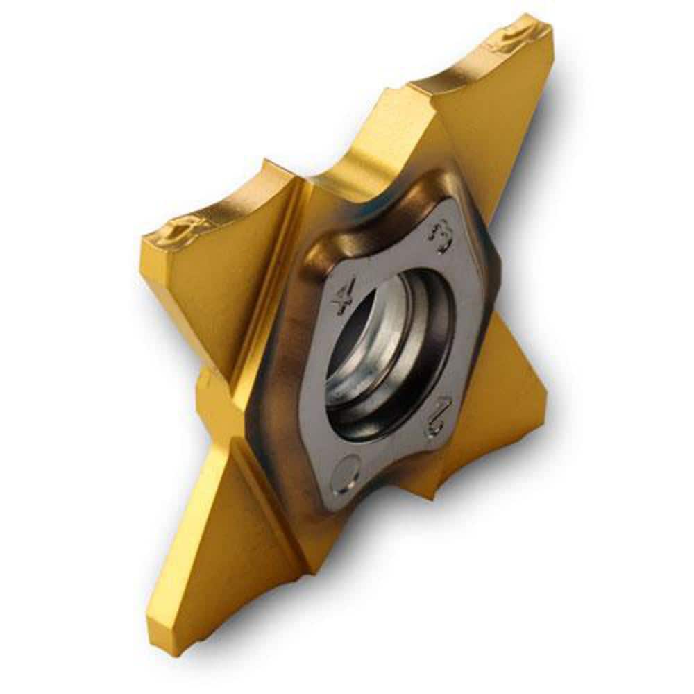 Grooving Insert: TQJJ TT9080, Solid Carbide TiAlN & TiN Finish, Neutral, 0.058″ Cutting Width, Series TQJ27
