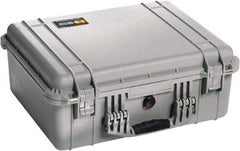 Pelican Products, Inc. - 17-13/64" Wide x 8-13/32" High, Clamshell Hard Case - Silver, Polyethylene - USA Tool & Supply