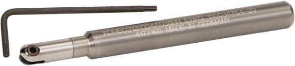 Kennametal - 7.92mm Cut Diam, 3.96mm Max Depth of Cut, 3/8" Shank Diam, 150mm OAL, Indexable Ball Nose End Mill - 41.23mm Head Length, Straight Shank, KDMB Toolholder, KDMB 0312.. Insert - USA Tool & Supply