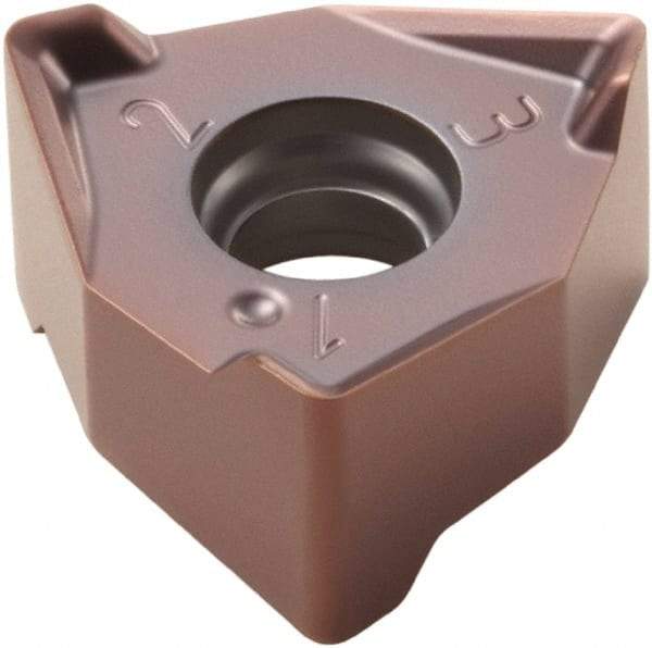 Seco - XNEX080616 M13 Grade MK2050 Carbide Milling Insert - TiSiN/TiAlN Finish, 1/4" Thick, 0.491" Inscribed Circle - USA Tool & Supply