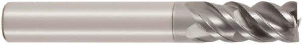 Seco - 1/2", 4 Flute, Single End, Solid Carbide, 1/8" Corner Radius End Mill - 3-1/2" OAL, 48° Helix, Right Hand Flute, 1" LOC, Right Hand Cut - USA Tool & Supply
