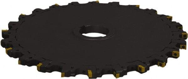 Seco - Arbor Hole Connection, 0.3937" Cutting Width, 2.4016" Depth of Cut, 200mm Cutter Diam, 1.9685" Hole Diam, 7 Tooth Indexable Slotting Cutter - 335.18 Toolholder, LNK.. 06.. Insert, Neutral Cutting Direction - USA Tool & Supply