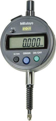 Mitutoyo - 0 to 12.7mm Range, 0.001mm Graduation, Electronic Drop Indicator - Lug Back, Accurate to 0.003mm, Metric System, LCD Display - USA Tool & Supply