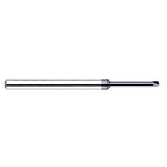 Corner Rounding End Mills - 0.0150″ (1/64″) Radius × 0.0200″ Pilot Diameter × 0.5000″ (1/2″) Neck Length Carbide 5° Flare Corner Rounding End Mills, 2 Flutes, AlTiN Coated