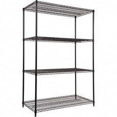 ALERA - 4,000 Lb Capacity 4 Shelf Wire Shelving - Starter Unit - USA Tool & Supply