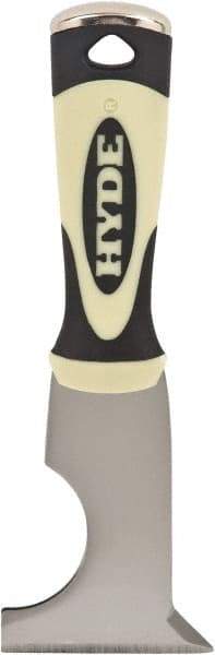Hyde Tools - 2-1/2" Wide Chisel Edge Blade Stainless Steel 6-In-1 Tool - Stiff, Hammerhead Polypropylene Handle, 8" OAL - USA Tool & Supply