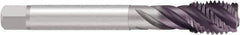 Emuge - 1-8 UNC 5 Flute 2B Bottoming Spiral Flute Tap - Cobalt, TiCN Finish, 6.299" OAL, Right Hand Flute, Right Hand Thread, Series Enorm - USA Tool & Supply