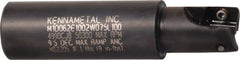 Kennametal - 1-1/4" Cut Diam, 0.392" Max Depth of Cut, 1-1/4" Shank Diam, 3.88" OAL, Indexable Square Shoulder End Mill - EC10.., EP10.. Inserts, Weldon Shank, 0° Lead Angle, Through Coolant - USA Tool & Supply