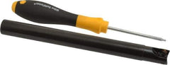 Kennametal - 5/8" Cut Diam, 0.396" Max Depth of Cut, 5/8" Shank Diam, 6.7" OAL, Indexable Square Shoulder End Mill - EC10.., EP10.. Inserts, Cylindrical Shank, 0° Lead Angle, Through Coolant - USA Tool & Supply