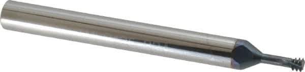 Scientific Cutting Tools - #8-32 UNC, 0.126" Cutting Diam, 3 Flute, Solid Carbide Helical Flute Thread Mill - Internal Thread, 0.3" LOC, 2-1/2" OAL, 1/4" Shank Diam - USA Tool & Supply