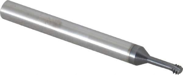 Scientific Cutting Tools - #10-32 UNF, 0.139" Cutting Diam, 3 Flute, Solid Carbide Helical Flute Thread Mill - Internal Thread, 0.4" LOC, 2-1/2" OAL, 1/4" Shank Diam - USA Tool & Supply