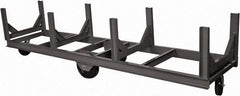 Durham - 10,000 Lb Capacity Steel Bar Cradle Truck - Steel Deck, 60" OAW, Phenolic Casters - USA Tool & Supply