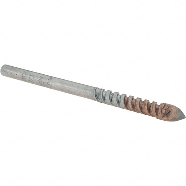 Cle-Line - 1/4", Straight Shank, Carbide Tipped, Tile and Glass Drill Bit - USA Tool & Supply