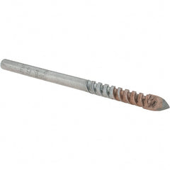 Cle-Line - 1/4", Straight Shank, Carbide Tipped, Tile and Glass Drill Bit - USA Tool & Supply