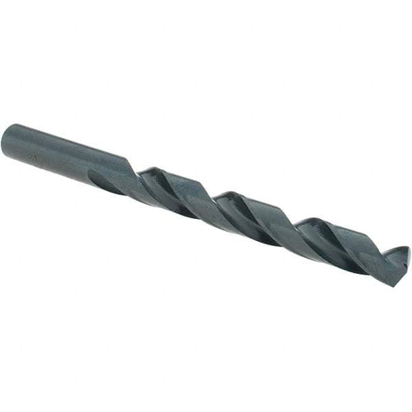 Cle-Line - 3/8" 135° High Speed Steel Jobber Drill - Oxide Finish, Right Hand Cut, Spiral Flute, Straight Shank, 5" OAL, Split Point - USA Tool & Supply