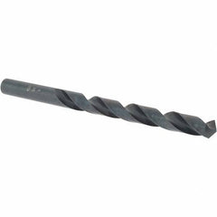 Cle-Line - Letter R 118° High Speed Steel Jobber Drill - Oxide Finish, Right Hand Cut, Spiral Flute, Straight Shank, 4-3/4" OAL, Standard Point - USA Tool & Supply