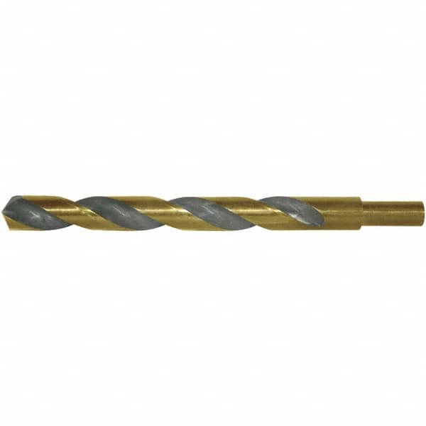 Cle-Force - 7/16" Drill, 135° Point, High Speed Steel Silver Deming & Reduced Shank Drill Bit - USA Tool & Supply