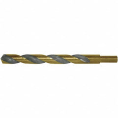 Cle-Force - 7/16" Drill, 135° Point, High Speed Steel Silver Deming & Reduced Shank Drill Bit - USA Tool & Supply