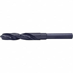 Cle-Force - 37/64" Drill, 118° Point, High Speed Steel Silver Deming & Reduced Shank Drill Bit - USA Tool & Supply