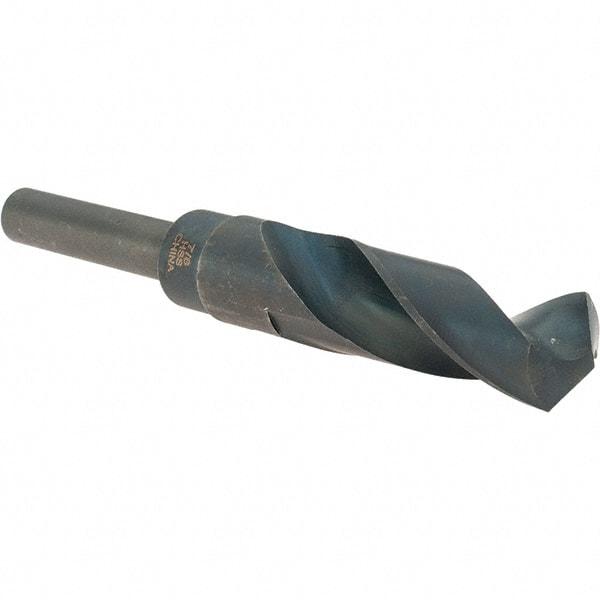 Cle-Force - 7/8" Drill, 118° Point, High Speed Steel Silver Deming & Reduced Shank Drill Bit - Oxide Finish, 6" OAL, Straight Shank, 3-1/8" Flute Length, Right Hand Cut, Standard Point, Spiral Flute, Regular Spiral - USA Tool & Supply