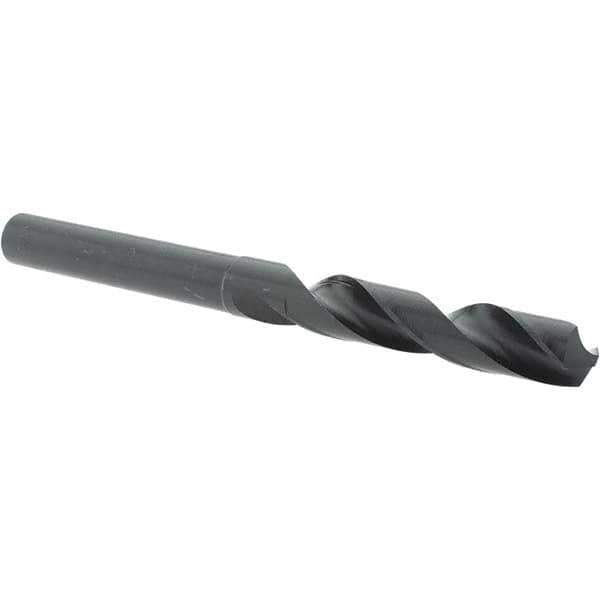 Cle-Force - 17/32" Drill, 118° Point, High Speed Steel Silver Deming & Reduced Shank Drill Bit - Oxide Finish, 6" OAL, Straight Shank, 3-1/8" Flute Length, Right Hand Cut, Standard Point, Spiral Flute, Regular Spiral - USA Tool & Supply