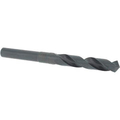 Cle-Line - 14mm Drill, 118° Point, High Speed Steel Silver Deming & Reduced Shank Drill Bit - Oxide Finish, 6" OAL, Straight Shank, 79mm Flute Length, Right Hand Cut, Standard Point, Spiral Flute, Regular Spiral - USA Tool & Supply