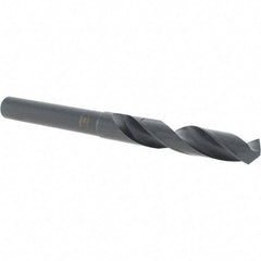 Cle-Force - 35/64" Drill, 118° Point, High Speed Steel Silver Deming & Reduced Shank Drill Bit - Oxide Finish, 6" OAL, Straight Shank, 3-1/8" Flute Length, Right Hand Cut, Standard Point, Spiral Flute, Regular Spiral - USA Tool & Supply