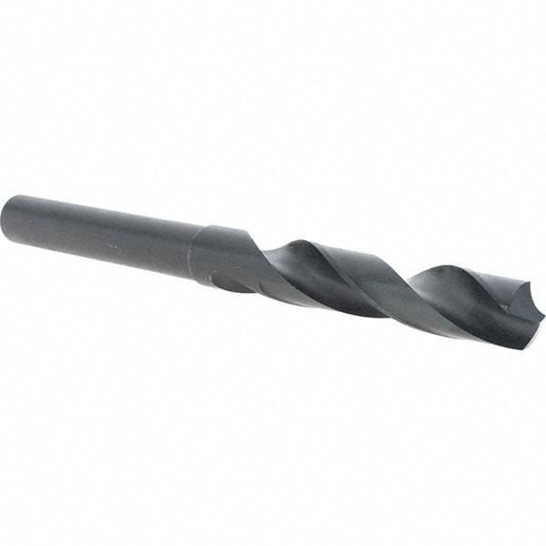 Cle-Force - 9/16" Drill, 118° Point, High Speed Steel Silver Deming & Reduced Shank Drill Bit - Oxide Finish, 6" OAL, Straight Shank, 3-1/8" Flute Length, Right Hand Cut, Standard Point, Spiral Flute, Regular Spiral - USA Tool & Supply