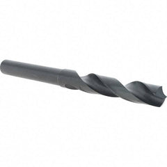Cle-Force - 9/16" Drill, 118° Point, High Speed Steel Silver Deming & Reduced Shank Drill Bit - Oxide Finish, 6" OAL, Straight Shank, 3-1/8" Flute Length, Right Hand Cut, Standard Point, Spiral Flute, Regular Spiral - USA Tool & Supply