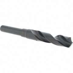 Cle-Force - 21/32" Drill, 118° Point, High Speed Steel Silver Deming & Reduced Shank Drill Bit - Oxide Finish, 6" OAL, Straight Shank, 3-1/8" Flute Length, Right Hand Cut, Standard Point, Spiral Flute, Regular Spiral - USA Tool & Supply