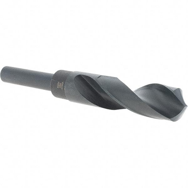 Cle-Force - 55/64" Drill, 118° Point, High Speed Steel Silver Deming & Reduced Shank Drill Bit - Oxide Finish, 6" OAL, Straight Shank, 3-1/8" Flute Length, Right Hand Cut, Standard Point, Spiral Flute, Regular Spiral - USA Tool & Supply