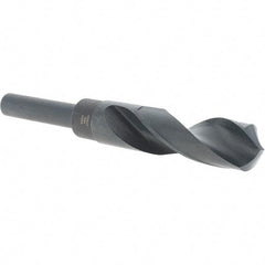 Cle-Force - 55/64" Drill, 118° Point, High Speed Steel Silver Deming & Reduced Shank Drill Bit - Oxide Finish, 6" OAL, Straight Shank, 3-1/8" Flute Length, Right Hand Cut, Standard Point, Spiral Flute, Regular Spiral - USA Tool & Supply