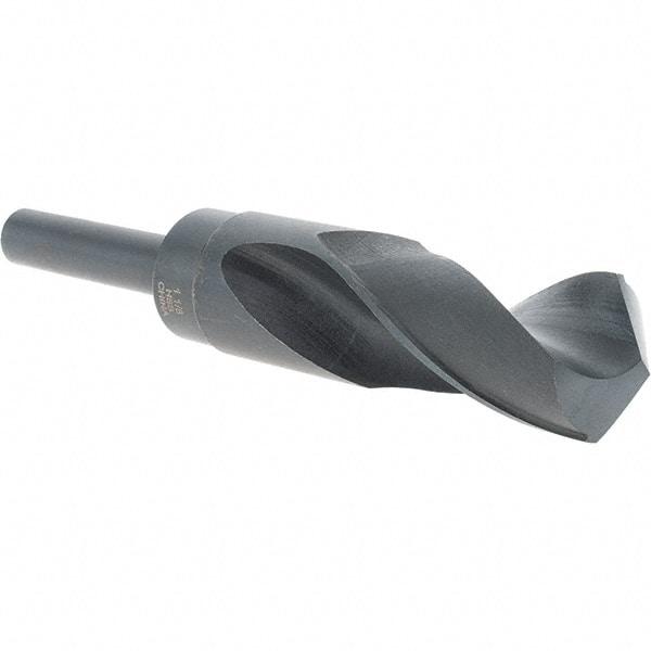 Cle-Force - 1-1/8" Drill, 118° Point, High Speed Steel Silver Deming & Reduced Shank Drill Bit - Oxide Finish, 6" OAL, Straight Shank, 3-1/8" Flute Length, Right Hand Cut, Standard Point, Spiral Flute, Regular Spiral - USA Tool & Supply