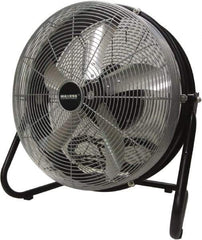 Maxess Climate Control Technologies - 18" Blade, 5/64 hp, 1,550, 2,000 & 2,680 CFM, Oscillating Industrial Circulation Fan - Floor Stand, 120 Volts, 3 Speed - USA Tool & Supply