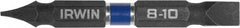 Irwin - 1/4" Slotted Screwdriver Bit - 1/4" Hex Drive, 2-3/8" OAL - USA Tool & Supply